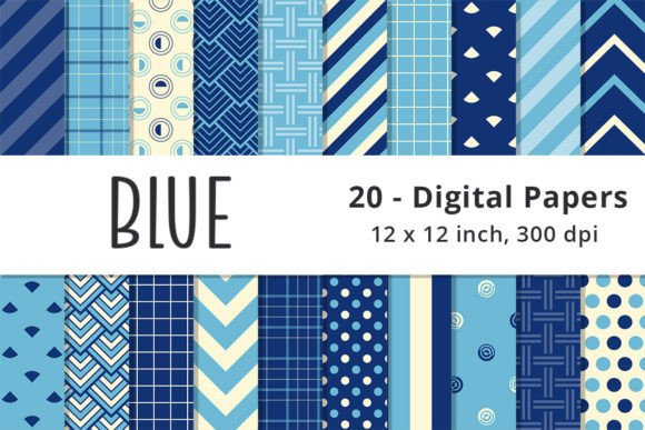 Download Blue Digital Paper Pattern Background - Premium Resources