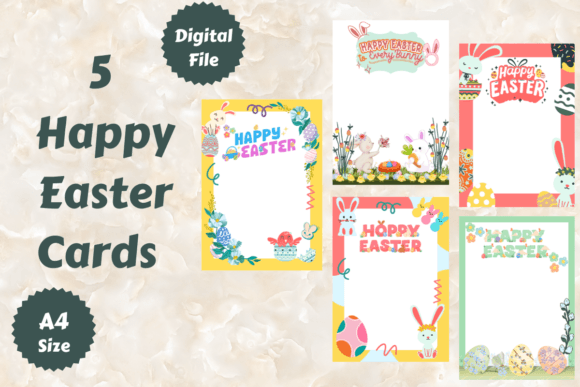 Download 5 Easter Day Greeting Cards - Greeting cards Collection